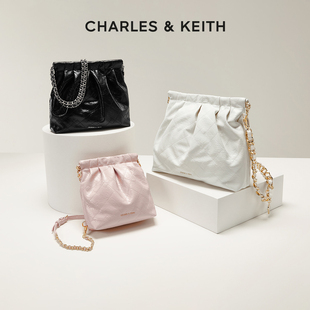 CHARLES&KEITH秋冬女包CK2 40671449单肩斜挎托特包流浪包婚包女