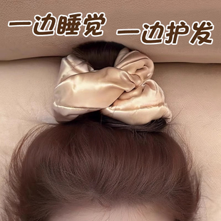 法式 缎面猪大肠发圈ins韩系网红真丝女简约复古肥肠头绳可爱日系